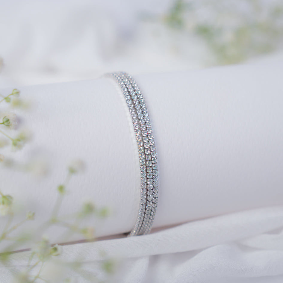 Aurora- 3 Line Tennis Bracelet