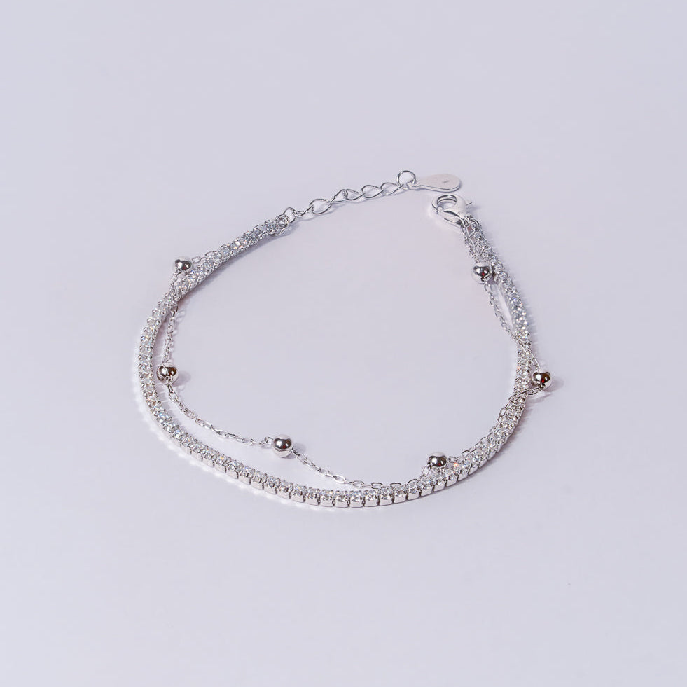 Silver Gleam Tennis Bracelet