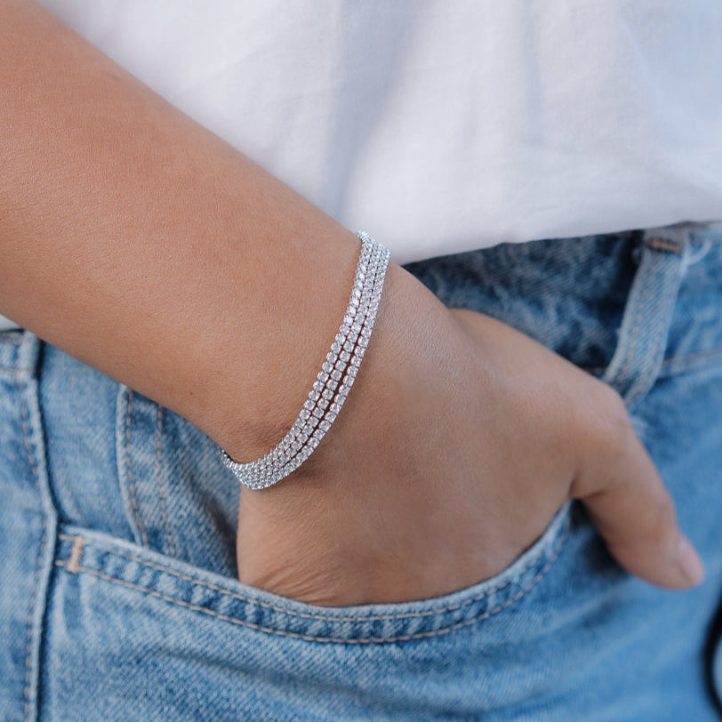 Aurora- 3 Line Tennis Bracelet