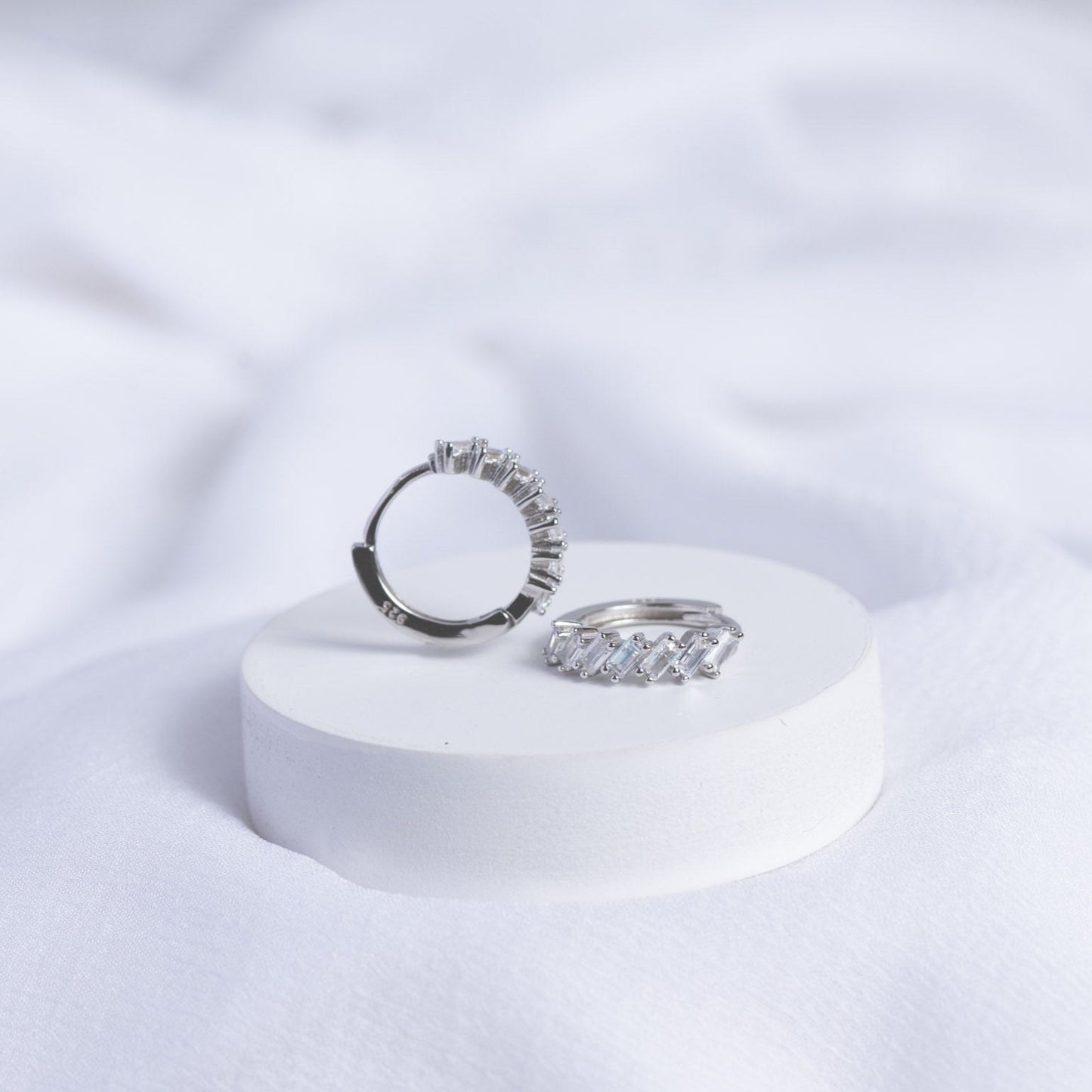Silver Shimmer Hoop