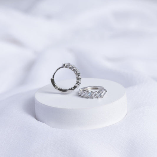 Silver Shimmer Hoop