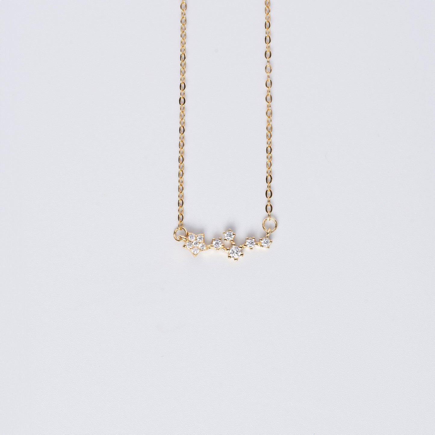 Golden Starry Night Charm Necklace