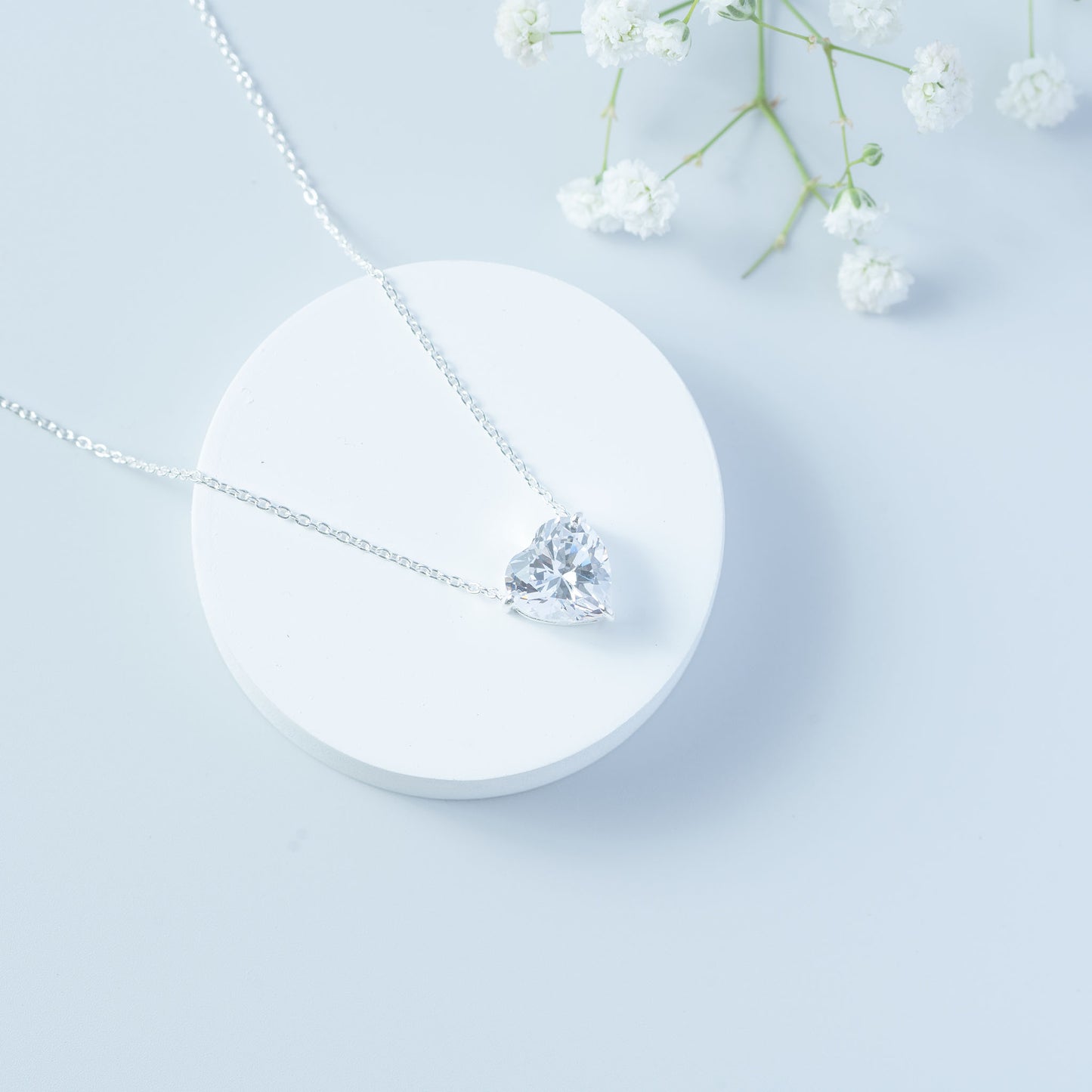 Radiant Heart Solitaire Pendant