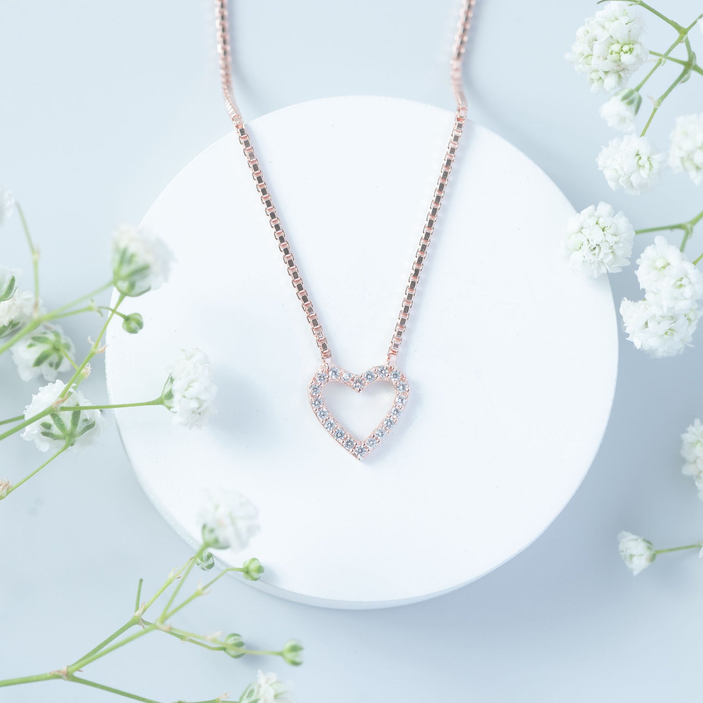 Eternal Love Heart Pendant (Rose Gold)