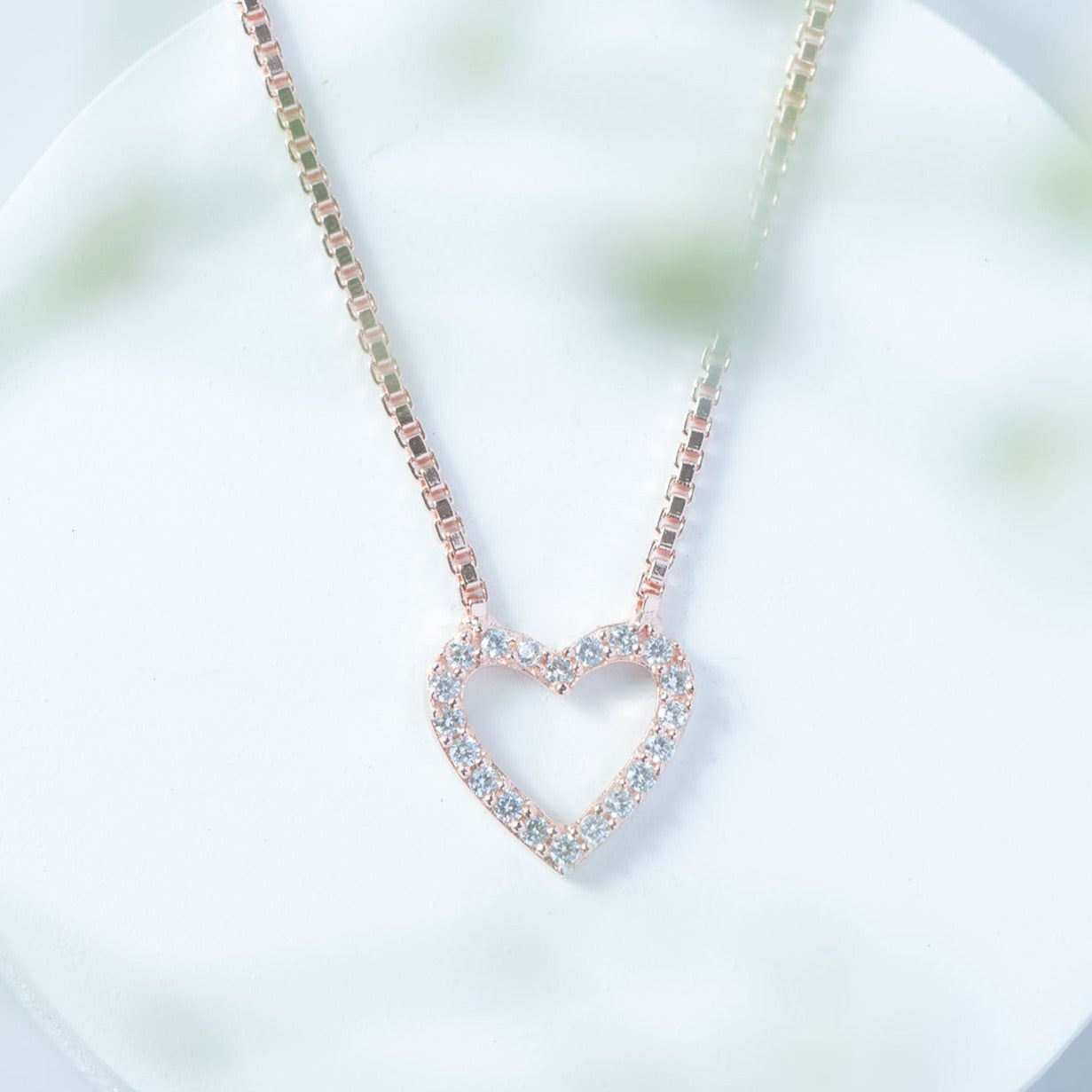 Eternal Love Heart Pendant (Rose Gold)