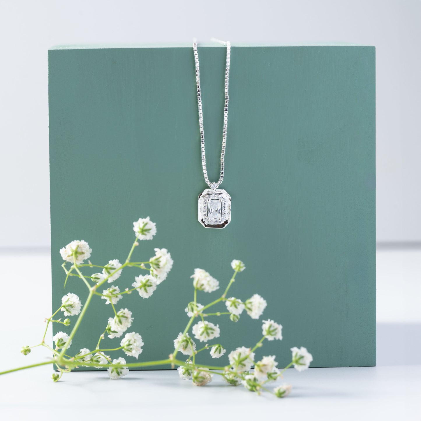Luminous Octagon Halo Pendant
