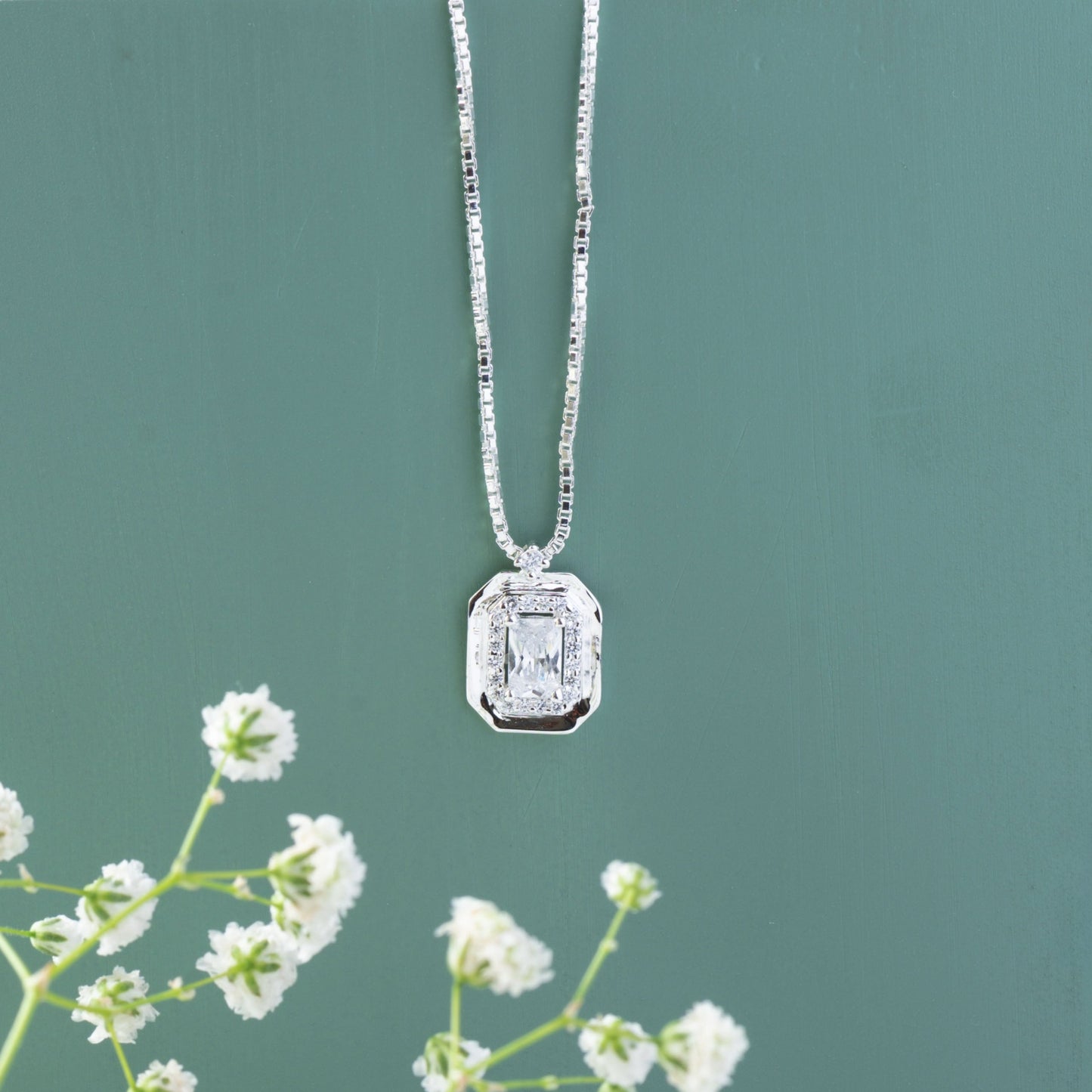 Luminous Octagon Halo Pendant