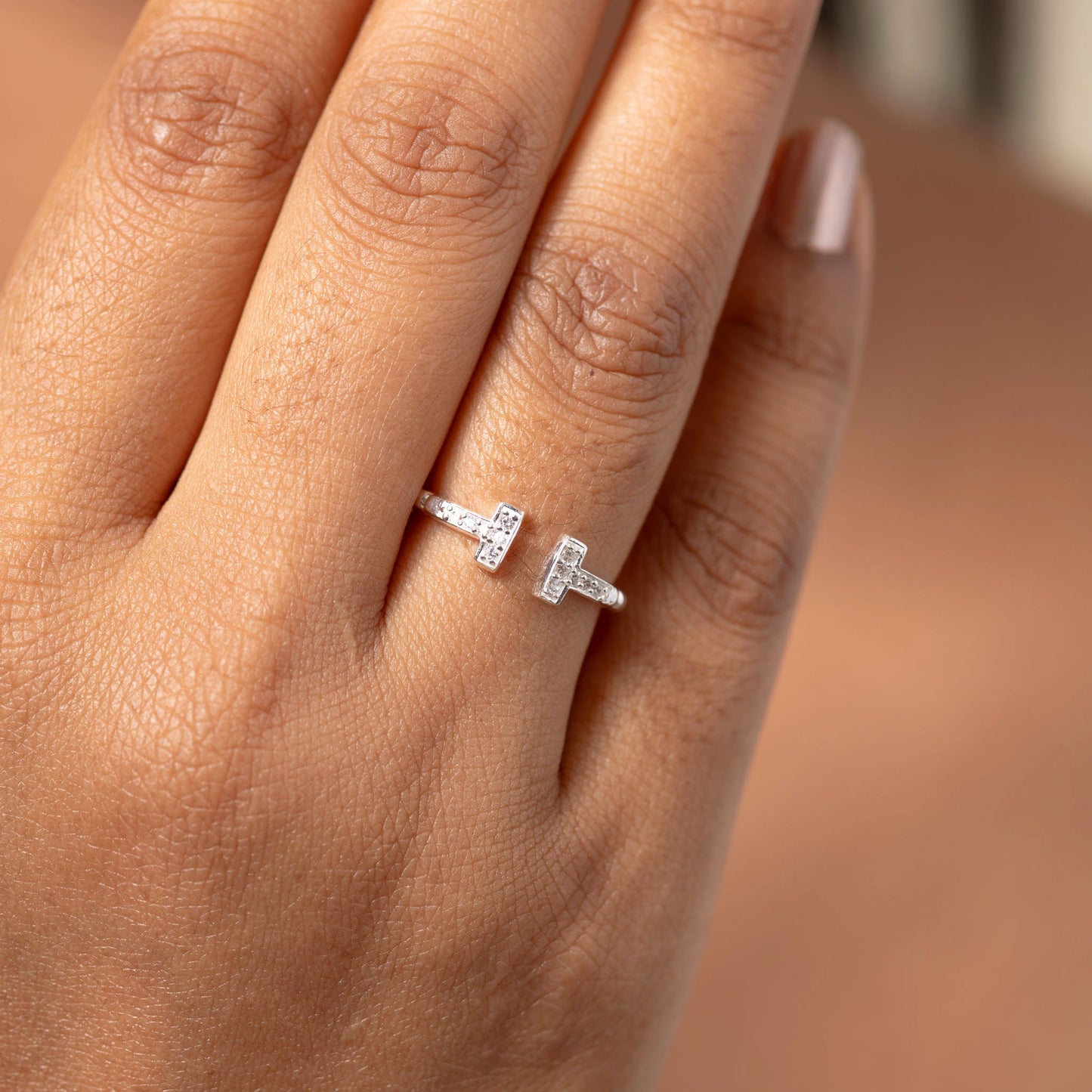 Dainty Adjustable Bar Ring