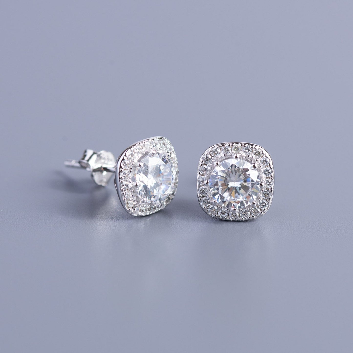 Luxe Halo Sparkle Studs