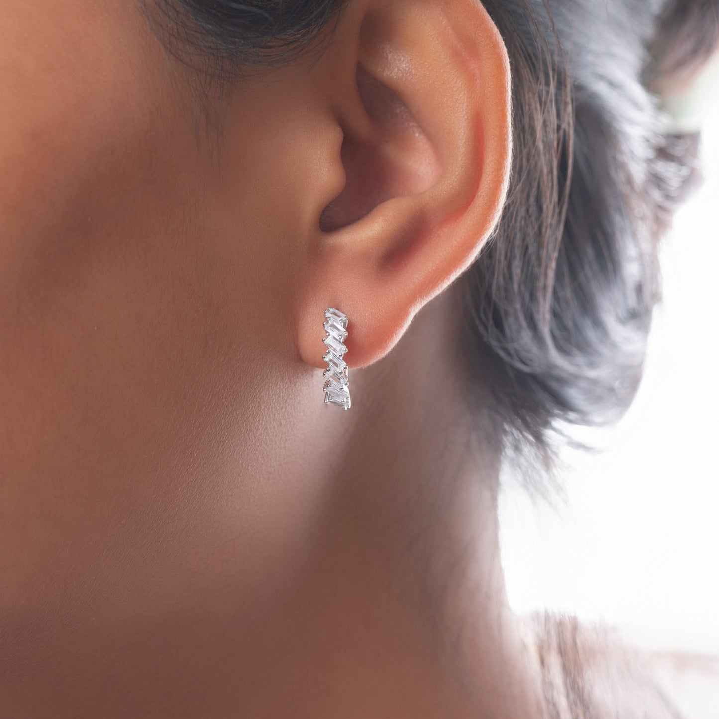 Silver Shimmer Hoop