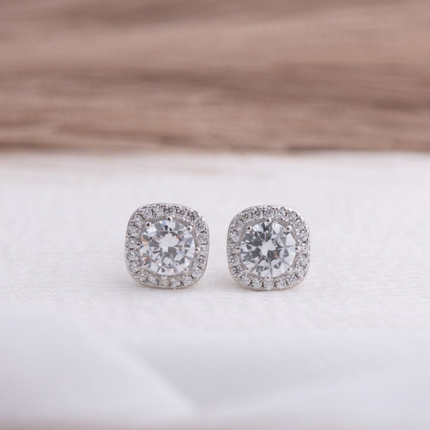 Luxe Halo Sparkle Studs