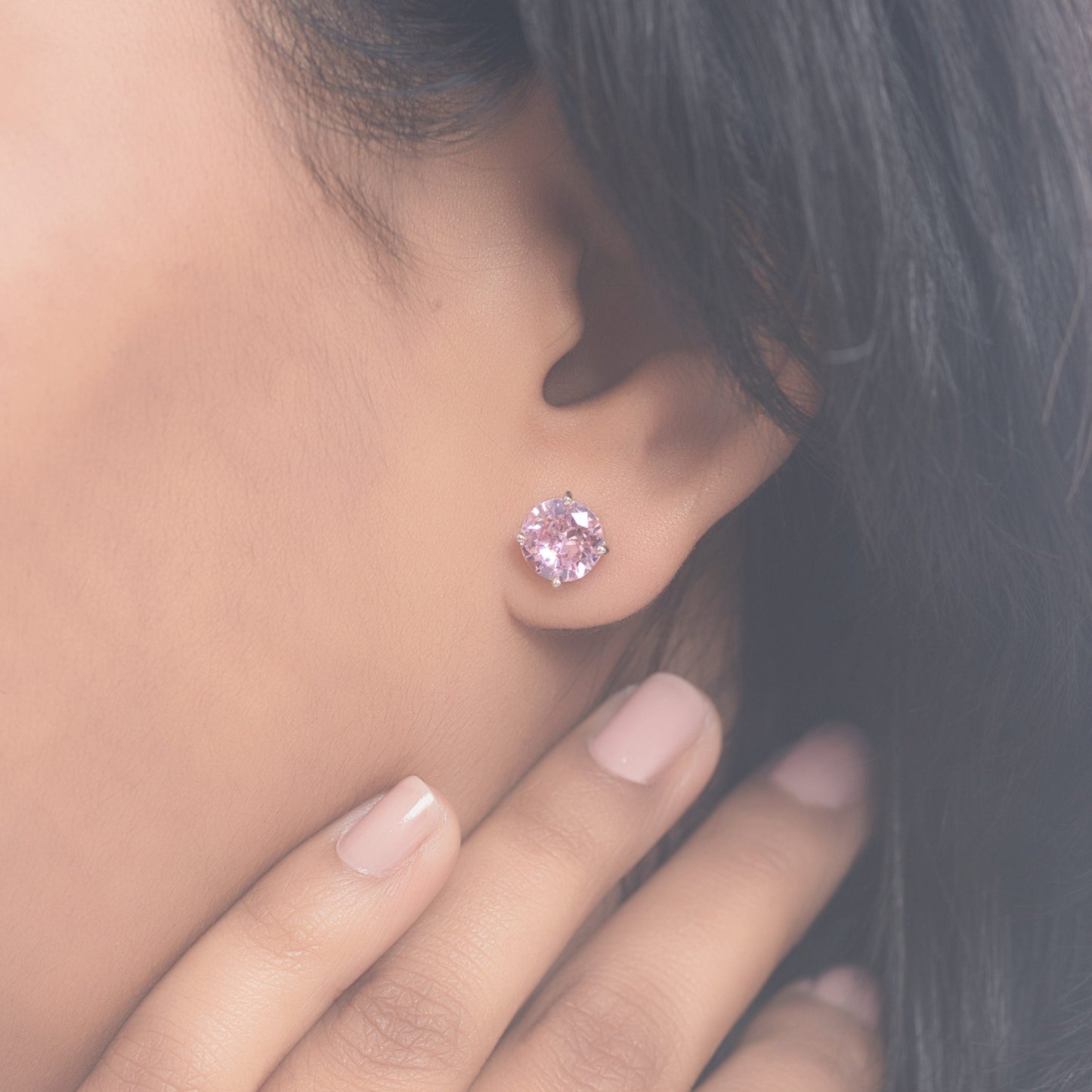 Blush Solitaire Stud