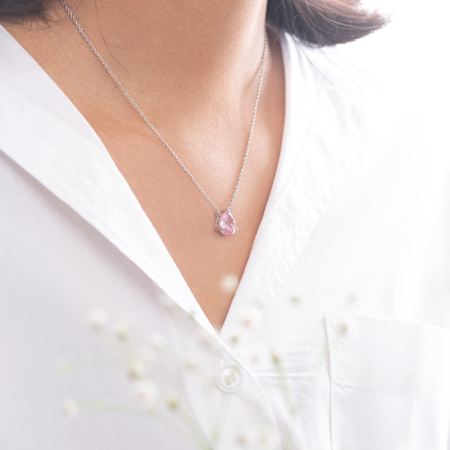 Blush Teardrop Pendant