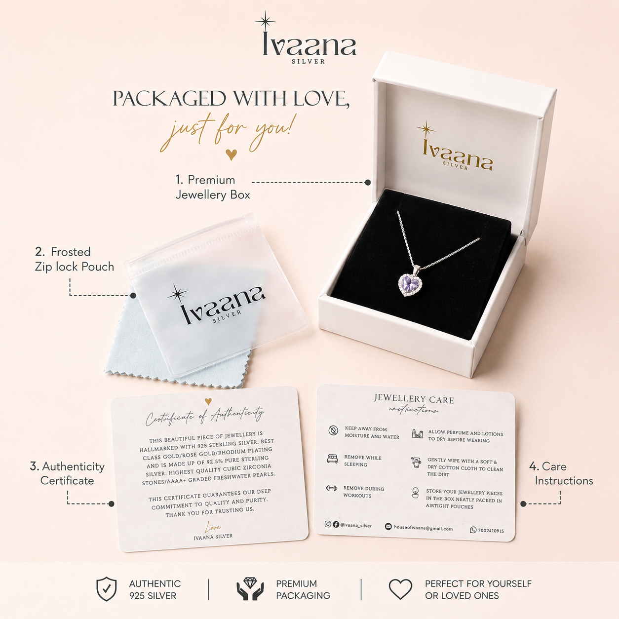 Minimal Solitaire Promise Ring 925 Silver for Women | Ivaana Silver