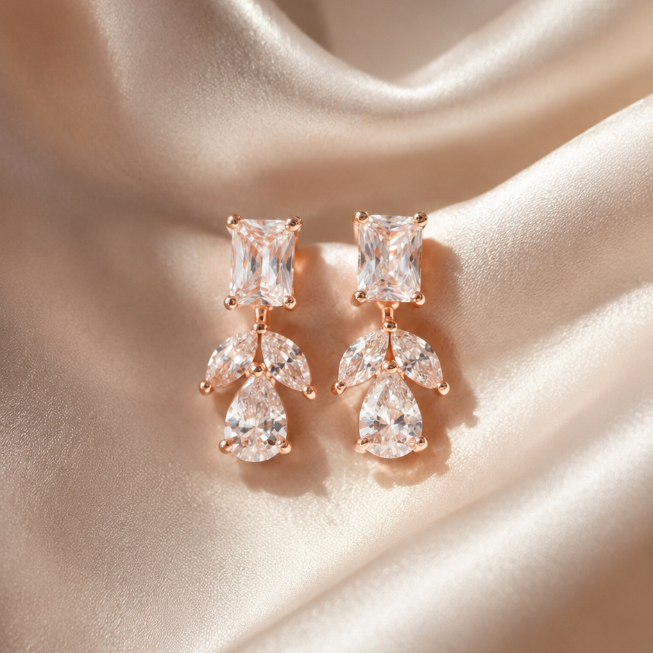 White Drop Earring 925 Sterling Silver