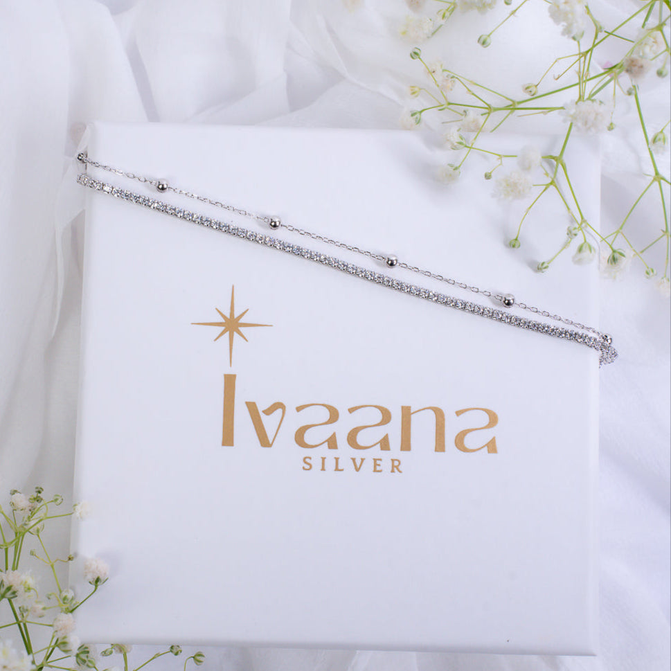 Silver Gleam Tennis Bracelet