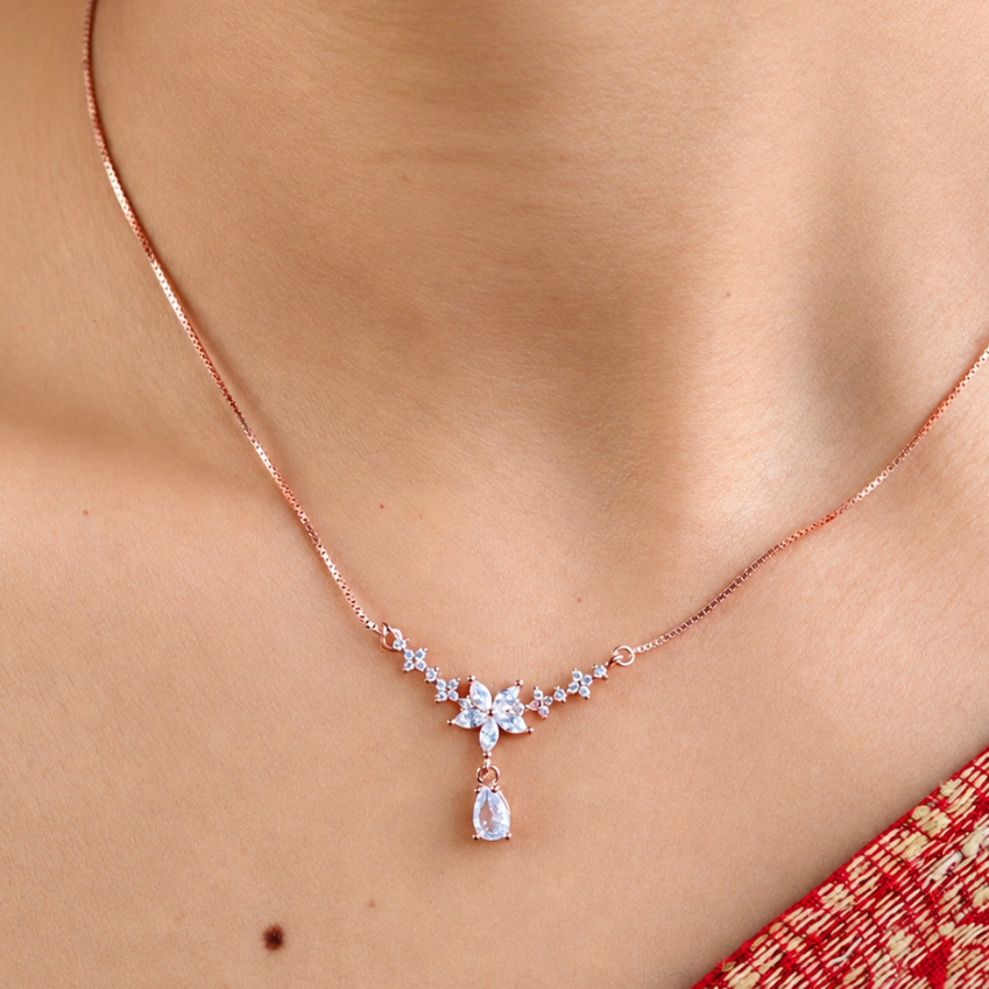 Adaa 925 Sterling Silver Necklace 925 Silver for Women | Ivaana Silver