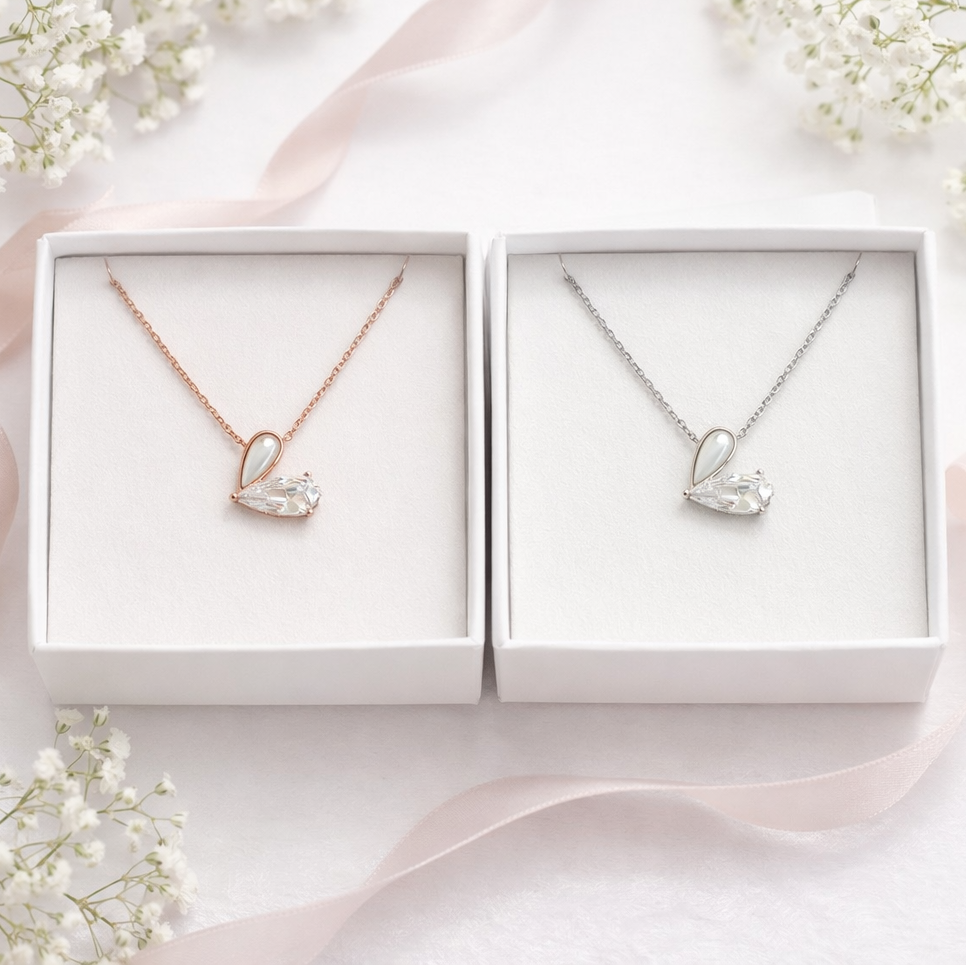 Lumi Love Heart Necklace 925 Silver for Women | Ivaana Silver