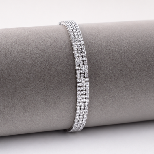 Aurora- 3 Line Tennis Bracelet 925 Silver for Women | Ivaana Silver