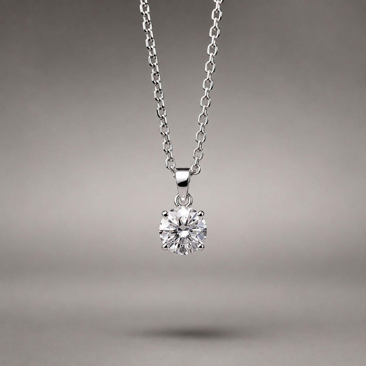 Forever Classic Solitaire Pendant Necklace 925 Silver for Women | Ivaana Silver