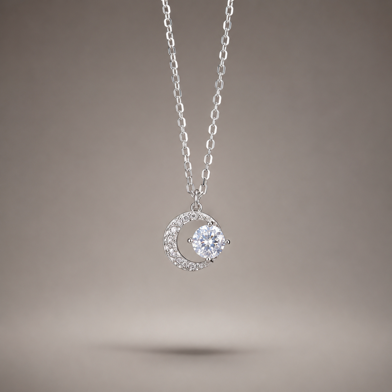 Moonshine Pendant Necklace 925 Silver for Women | Ivaana Silver