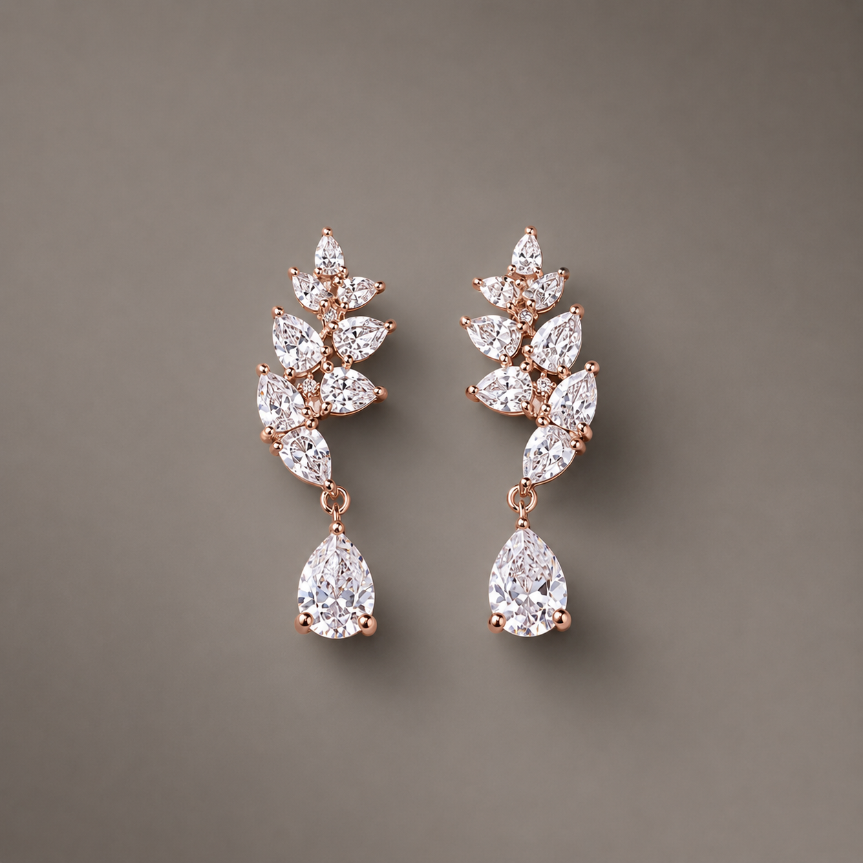 Diana Rose Drop Earrings 925 Silver for Women | Ivaana Silver