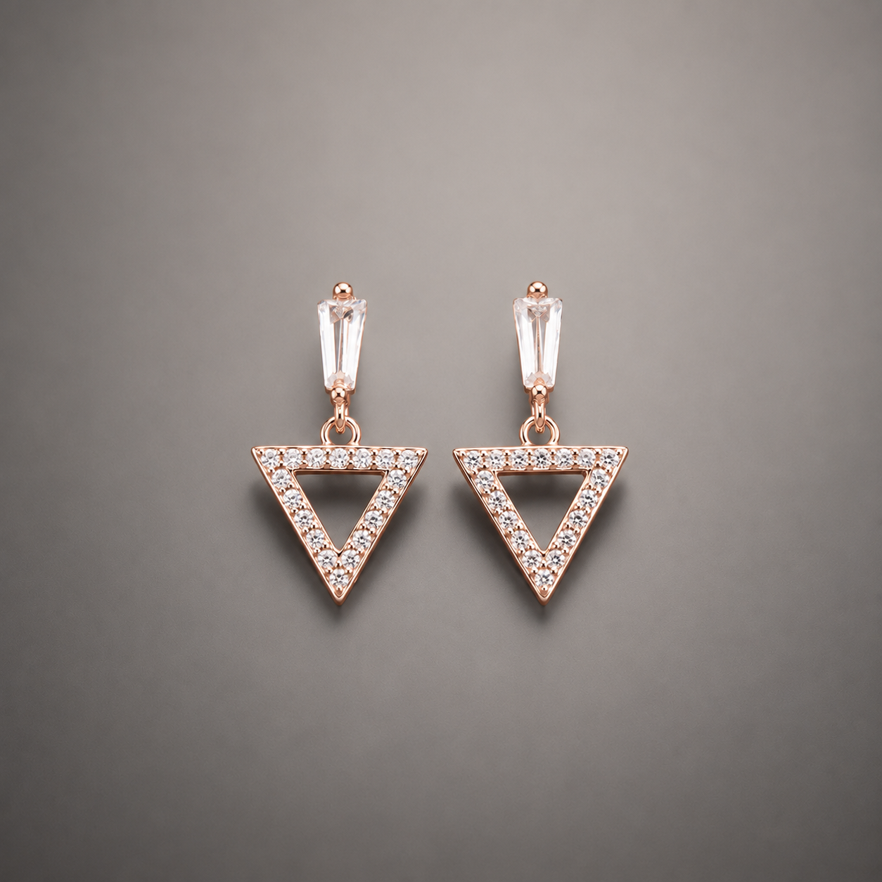 Chic Triangle Drops  Earrings 925 Silver for Women | Ivaana Silver