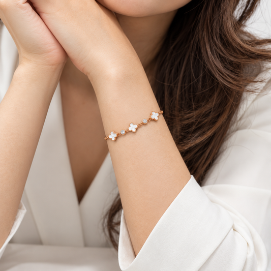 Lia Clover Bracelet 925 Silver for Women | Ivaana Silver
