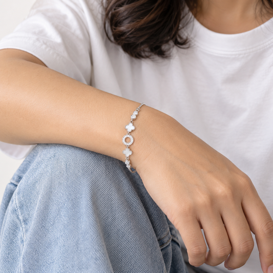 Clover Muse Bracelet 925 Silver for Women | Ivaana Silver