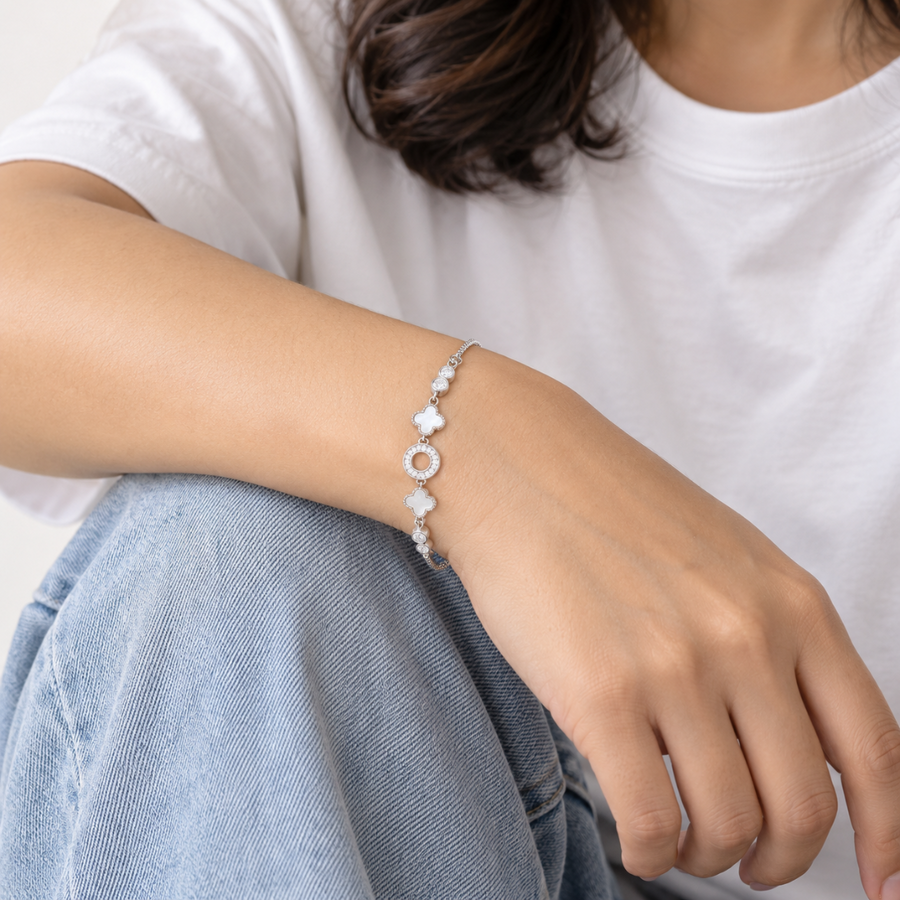 Clover Muse Bracelet 925 Silver for Women | Ivaana Silver