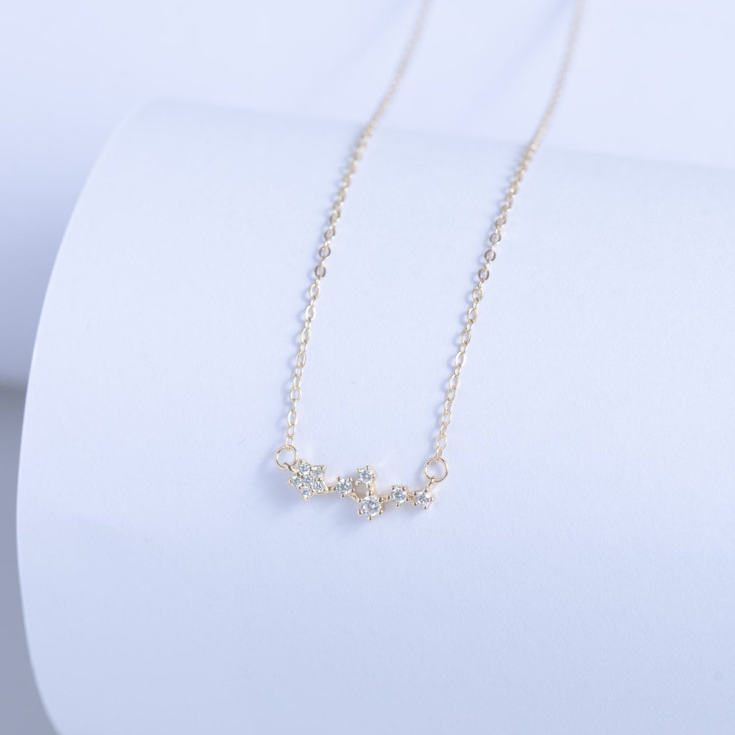Golden Starry Night Charm Necklace