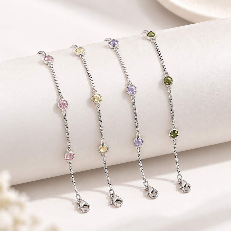 Gem Line Bracelet 925 Silver for Women | Ivaana Silver