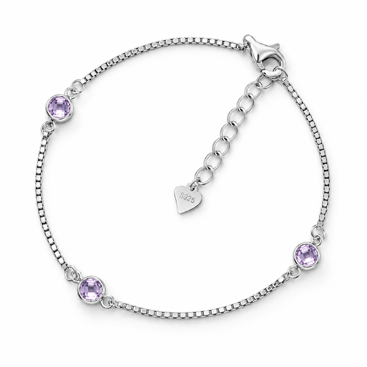 Gem Line Bracelet 925 Sterling Silver