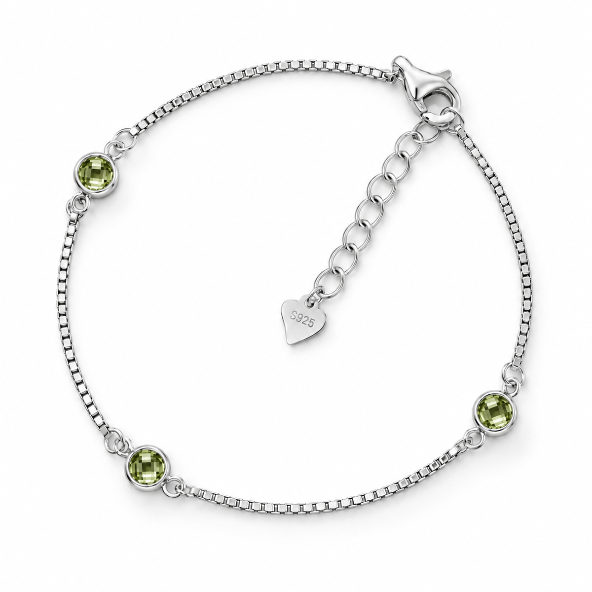 Gem Line Bracelet 925 Sterling Silver