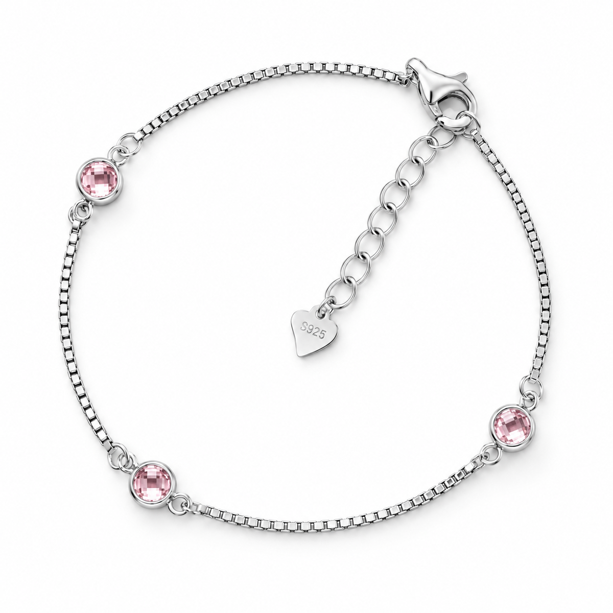 Gem Line Bracelet 925 Sterling Silver