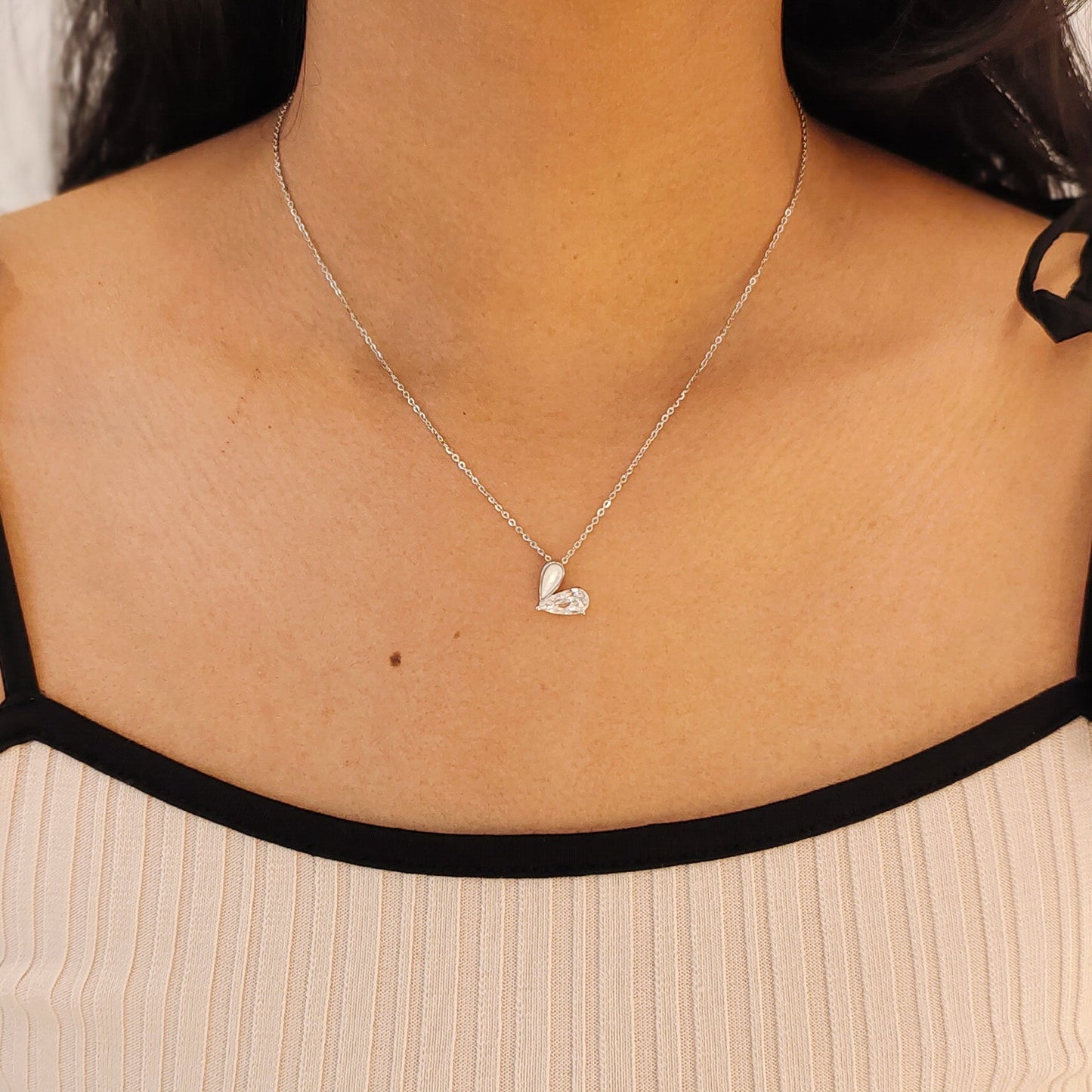 Lumi Love Heart Necklace 925 Silver for Women | Ivaana Silver