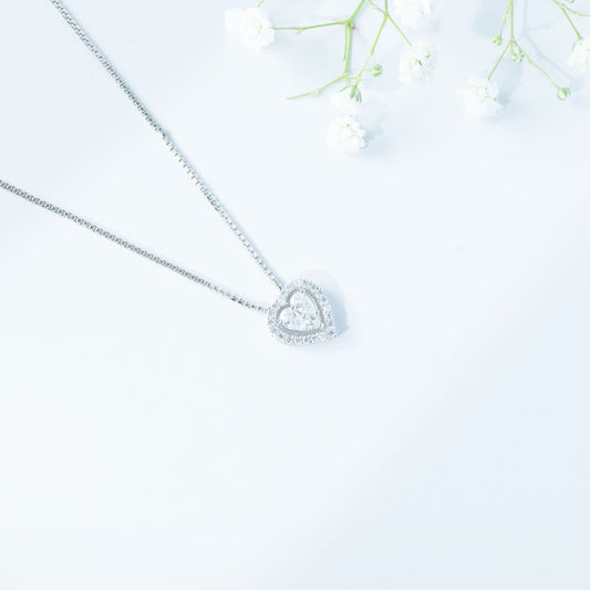 Enchanted Halo Valentine Heart Pendant