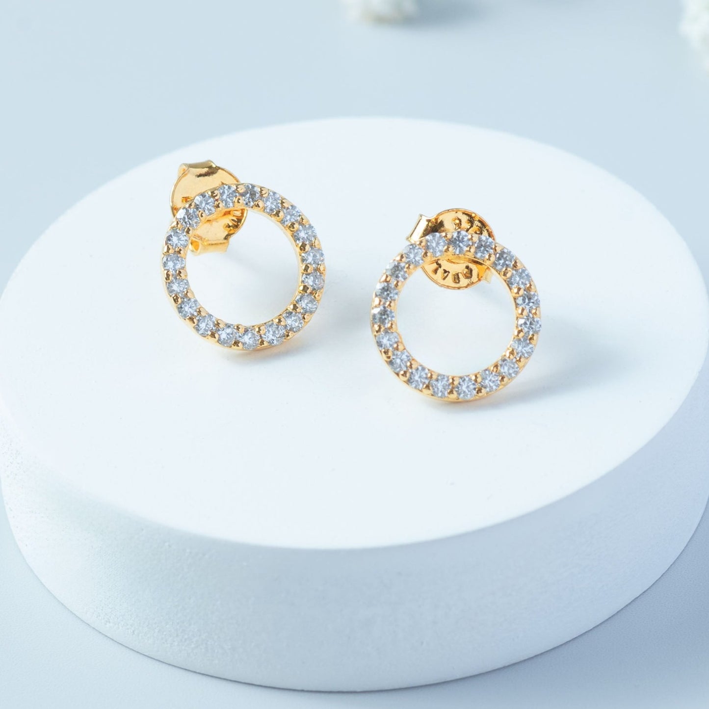 Radiant Halo Stud Earrings