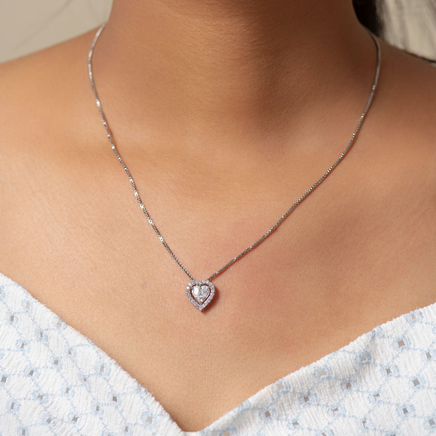 Enchanted Halo Valentine Heart Pendant