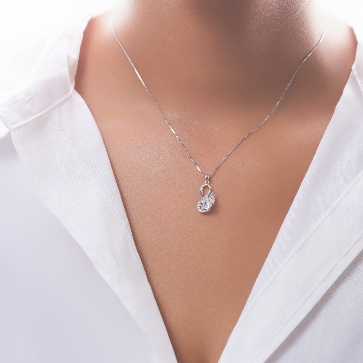 White Swan Pendant
