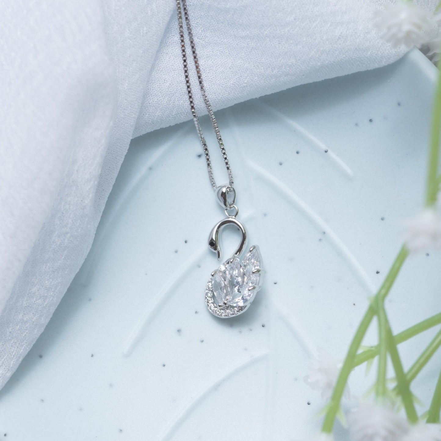 White Swan Pendant