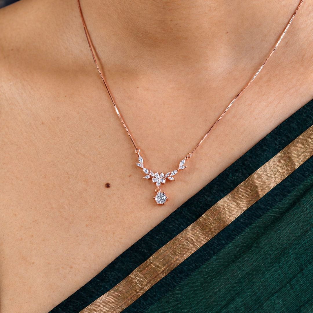 Paarijaat 925 Sterling Silver Necklace