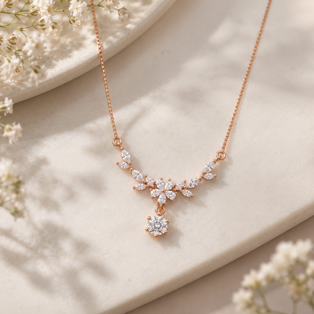 Paarijaat 925 Sterling Silver Necklace