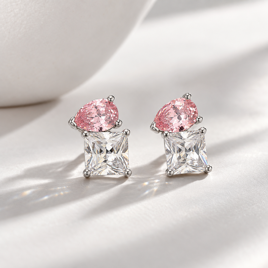 Toi et Moi 925 Silver earrings for Women