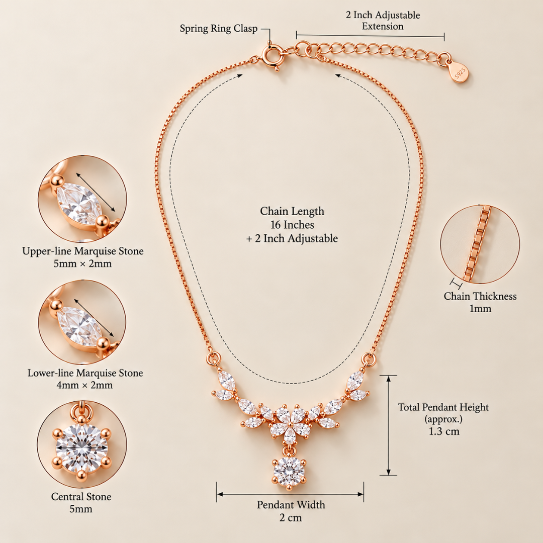 Paarijaat 925 Sterling Silver Necklace