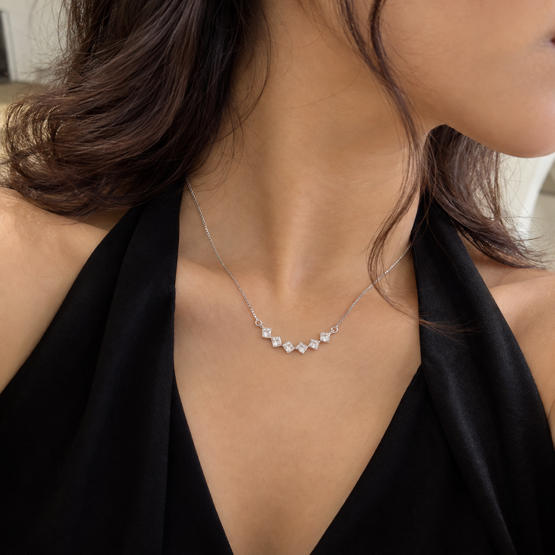 Silverline Necklace 925 Silver for Women | Ivaana Silver