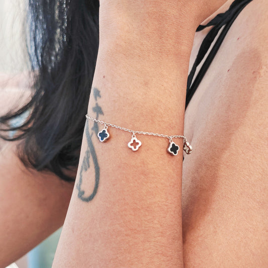 Black Onyx 925 Silver Bracelet for Women