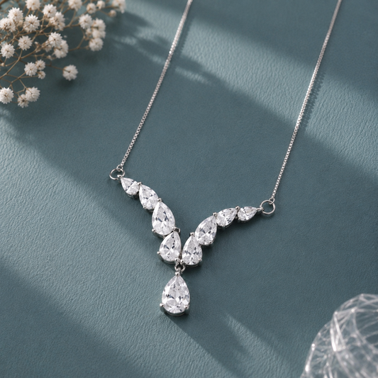 Audrey Elegance Necklace Necklace 925 Silver for Women | Ivaana Silver