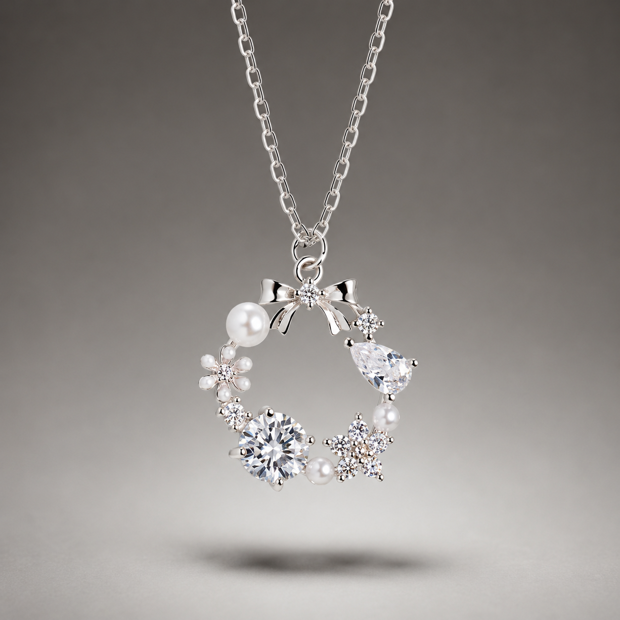 Holly Charm Pendant Necklace 925 Silver for Women | Ivaana Silver