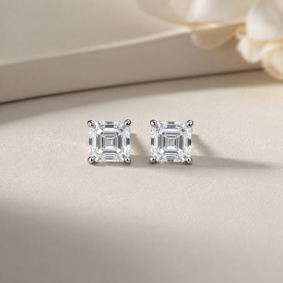 Princess Amora Stud Earrings 925 Silver for Women | Ivaana Silver